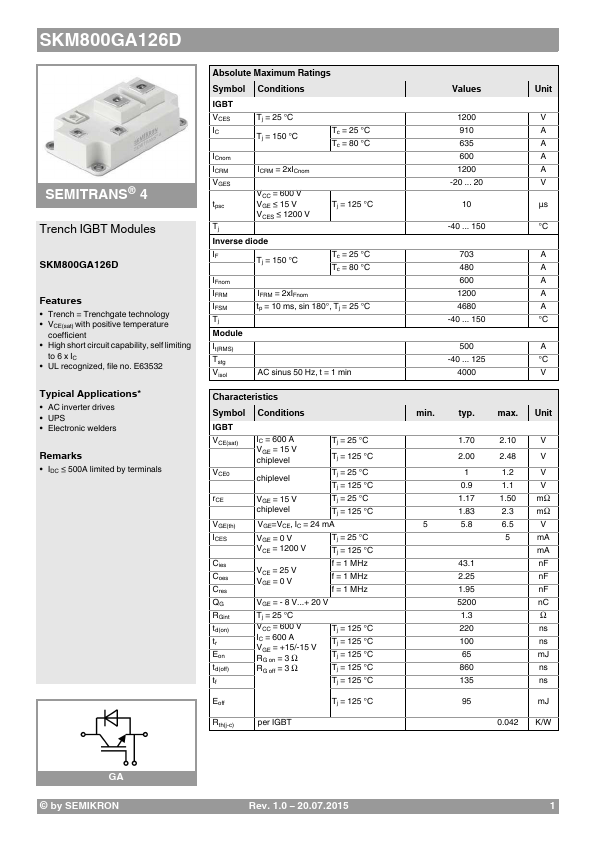 SKM800GA126D