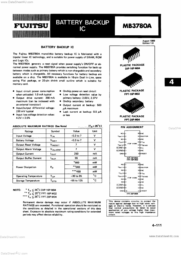 MB3780A Fujitsu