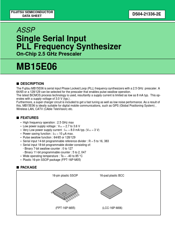 MB15E06 Fujitsu Media Devices