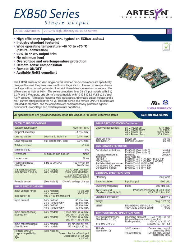 EXB50-48S05Y Emerson