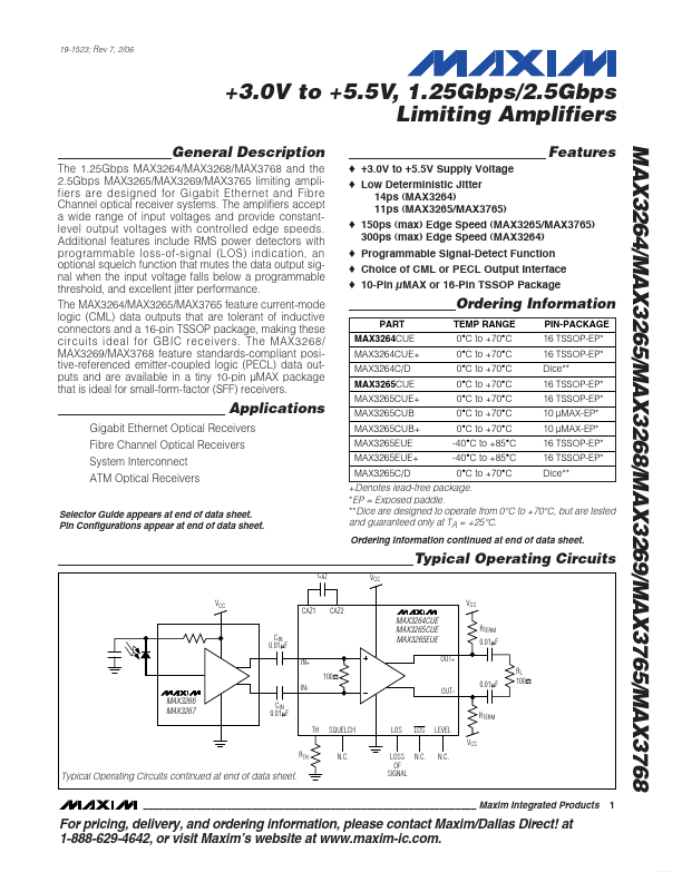 MAX3265 Maxim Integrated