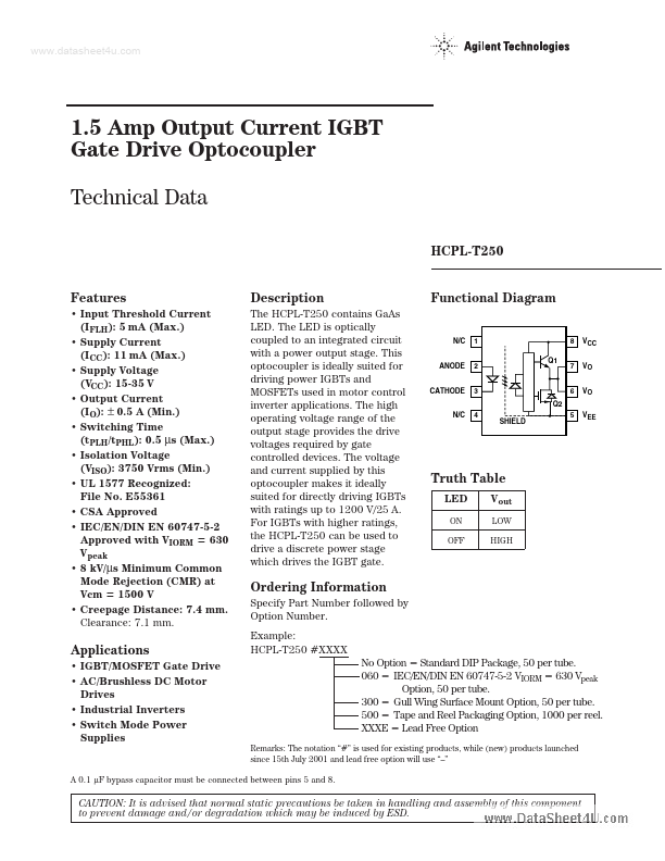 HCPL-T250 Agilent Technologies