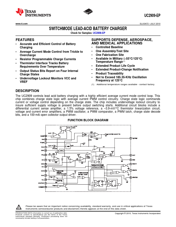 UC2909-EP Texas Instruments