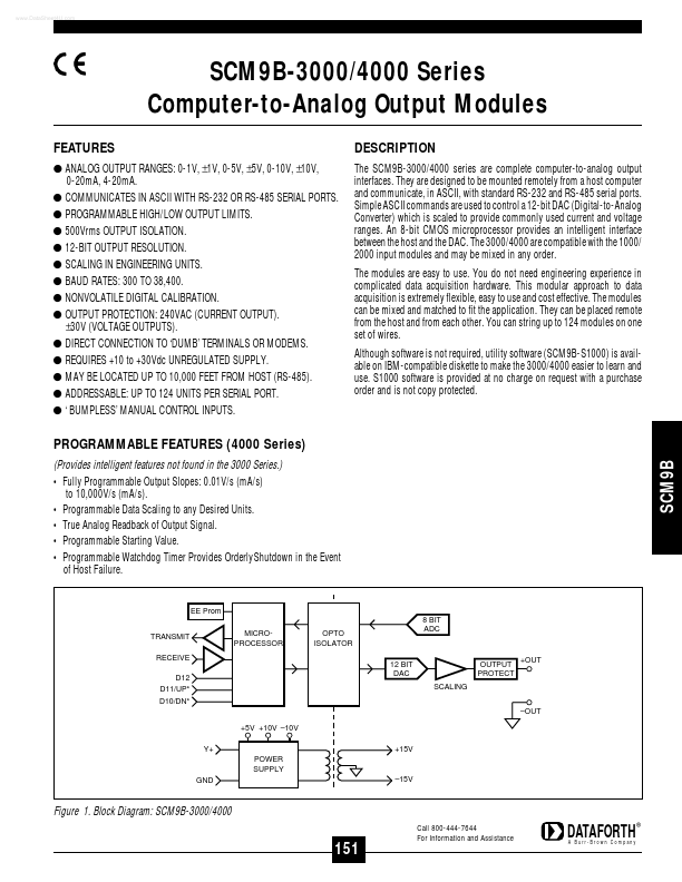 <?=SCM9B-4000?> डेटा पत्रक पीडीएफ