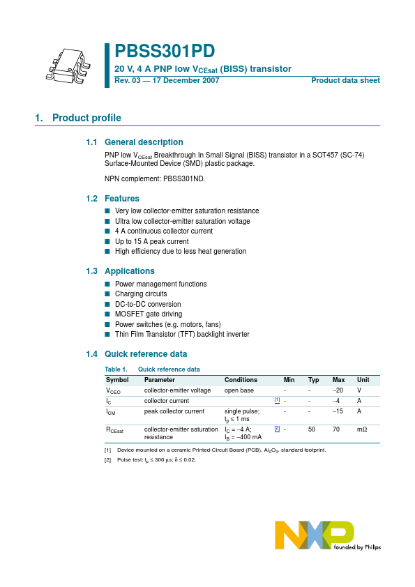 PBSS301PD NXP