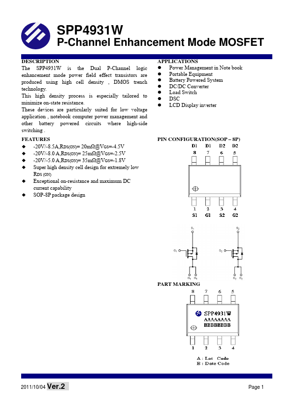 <?=SPP4931W?> डेटा पत्रक पीडीएफ