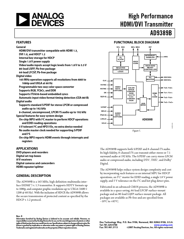 AD9389B Analog Devices