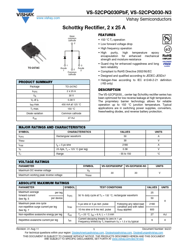 VS-52CPQ030PbF