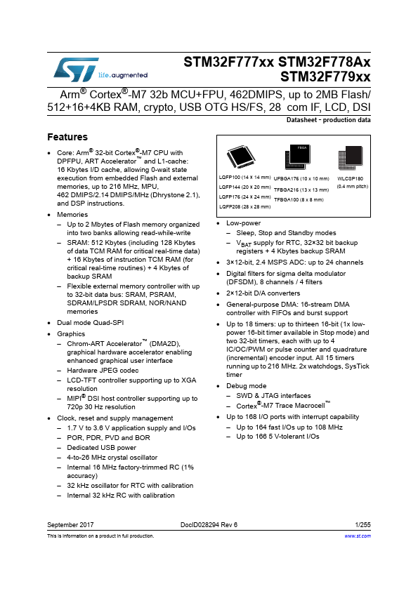 <?=STM32F777BI?> डेटा पत्रक पीडीएफ