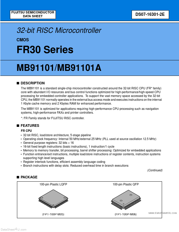 MB91101A Fujitsu Media Devices