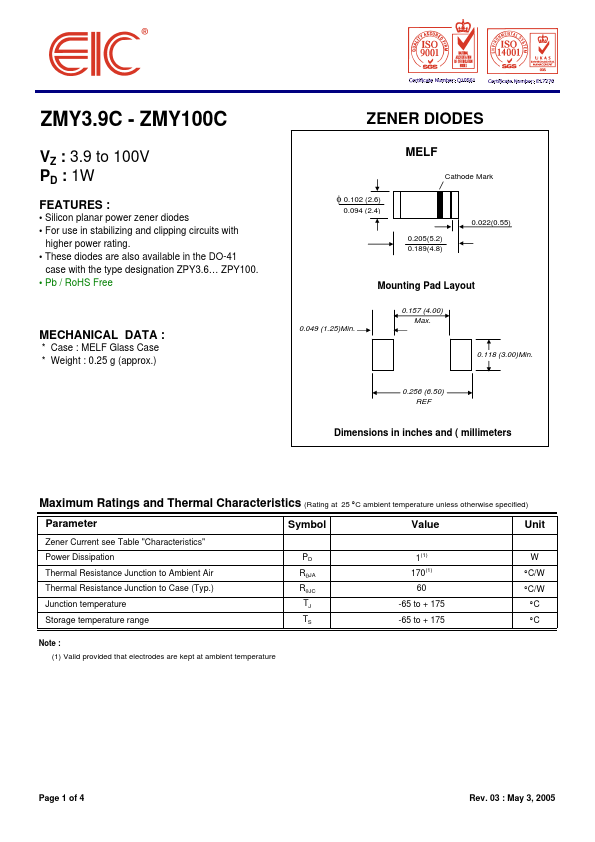 <?=ZMY5.6C?> डेटा पत्रक पीडीएफ