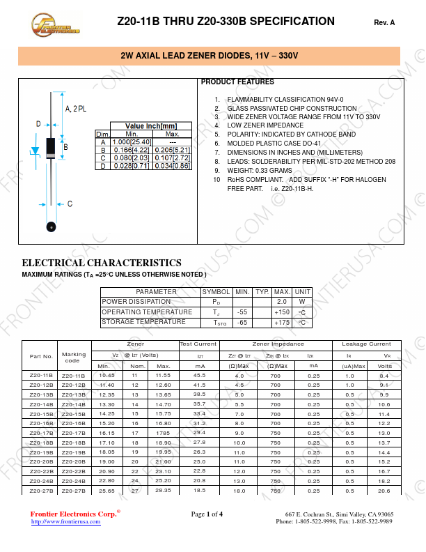 Z20-12B Frontier Electronics