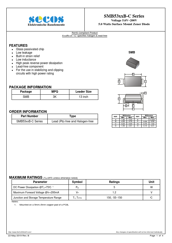 SMB5374B-C SeCoS