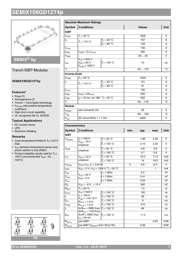 SEMiX106GD12T4p