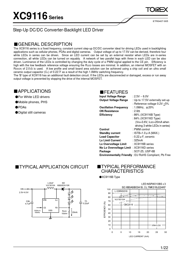 XC9116 Torex Semiconductor