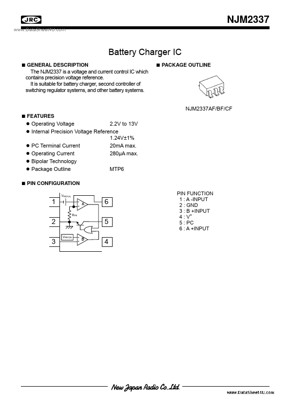 NJU7391_3125016.PDF Datasheet Download --- IC-ON-LINE