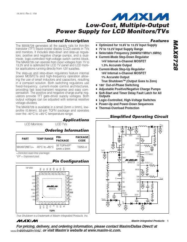 <?=MAX8728?> डेटा पत्रक पीडीएफ