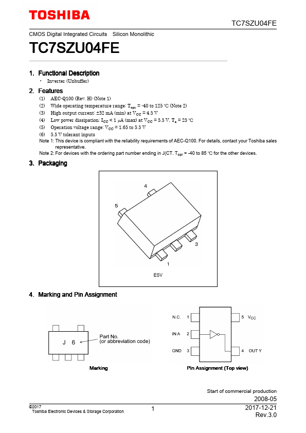 TC7SZU04FE Toshiba