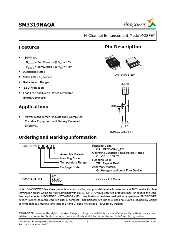 SM3319NAQA Sinopower