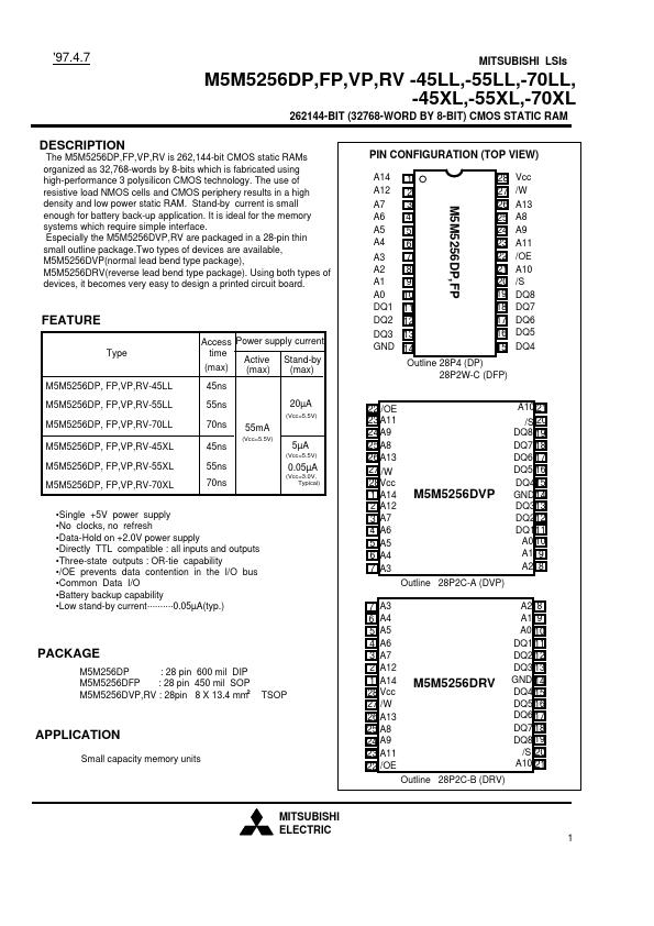 M5M5256DP-45XL