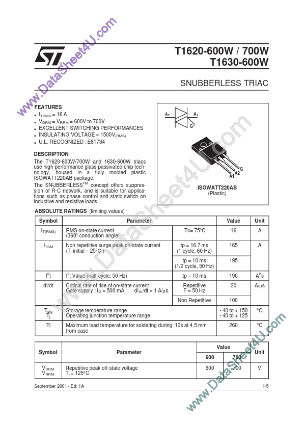 T1620-600W ST Microelectronics