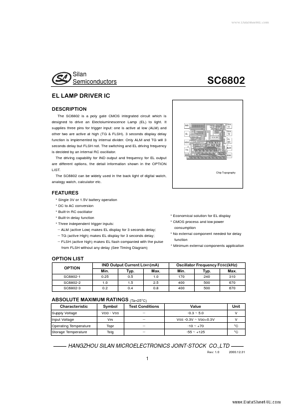SC6802 Silan Semiconductors