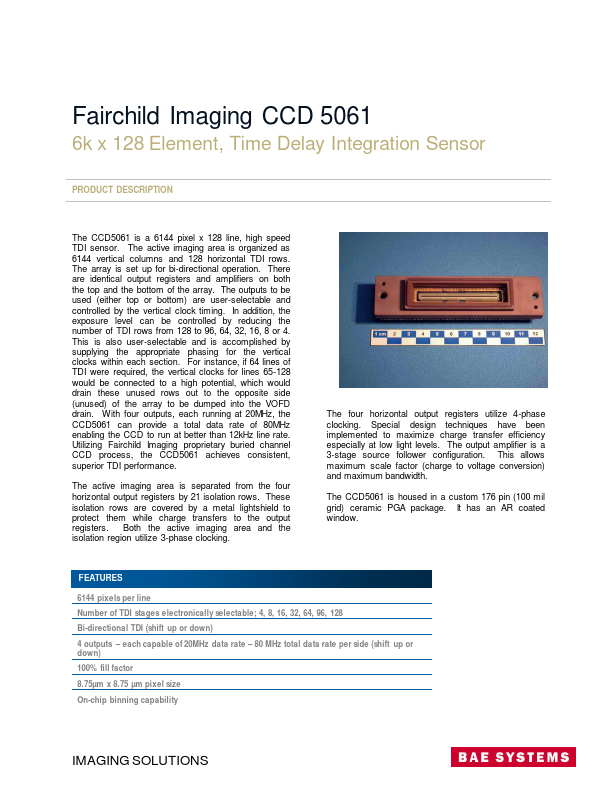 CCD5061 Fairchild Imaging