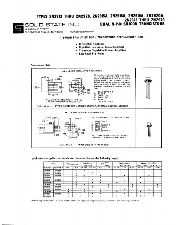 2N2973 Solid State