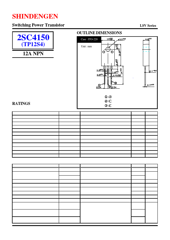 2SC4150 Shindengen Electric Mfg.Co.Ltd