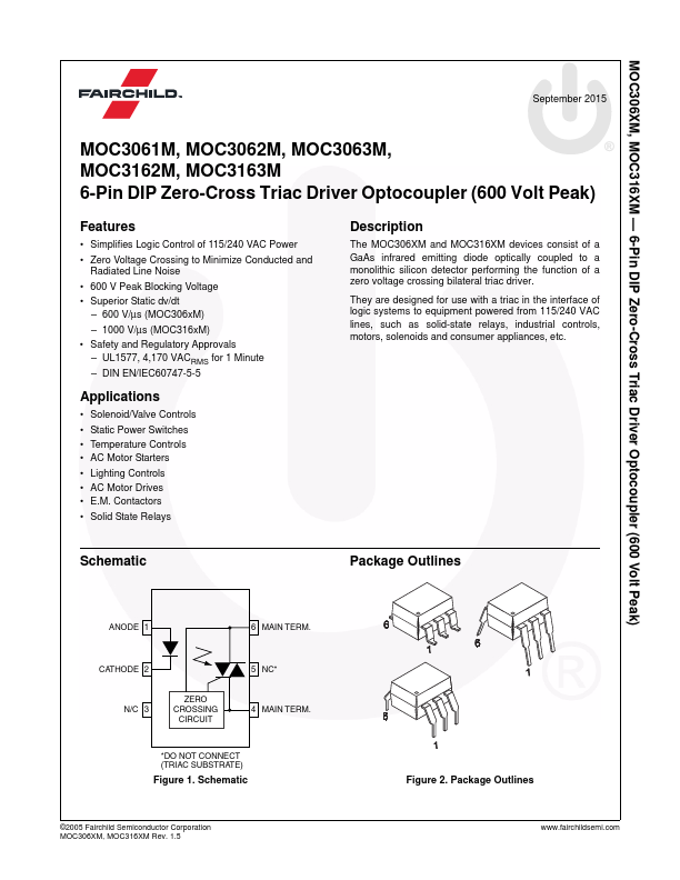 MOC3062M Fairchild Semiconductor