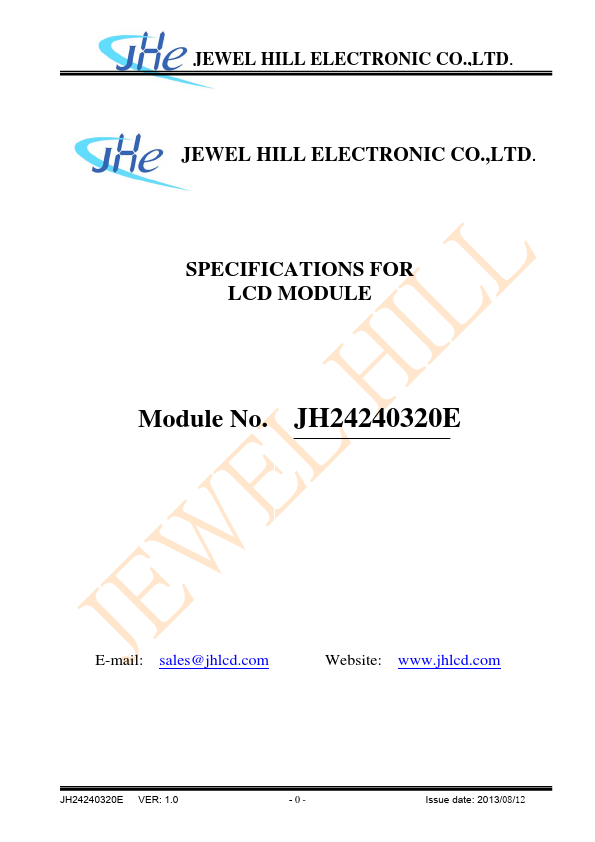 JH24240320E JEWEL HILL ELECTRONIC