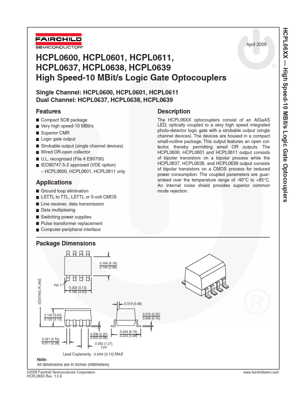 HCPL0637 Fairchild Semiconductor