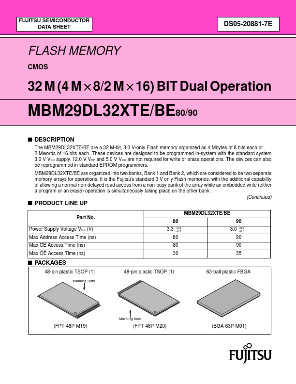 MBM29DL323BE Fujitsu Media Devices