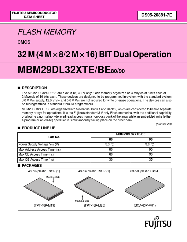 <?=MBM29DL323BE?> डेटा पत्रक पीडीएफ