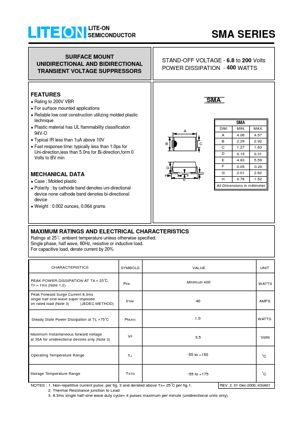 SMA130CA LITE-ON