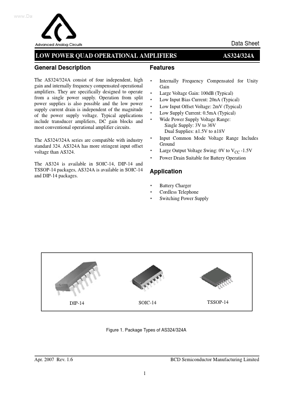 AS324 BCD Semiconductor