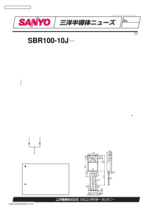 SBR100-10J Sanyo Semicon Device