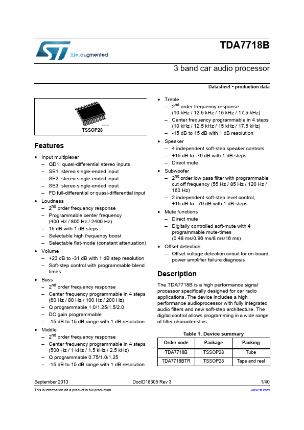 TDA7718B STMicroelectronics