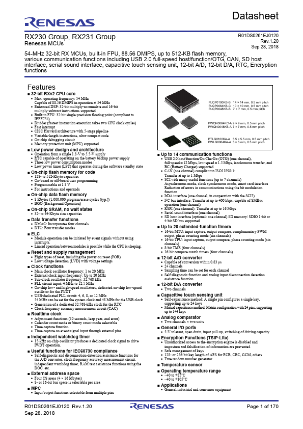 R5F52315CDFL Renesas