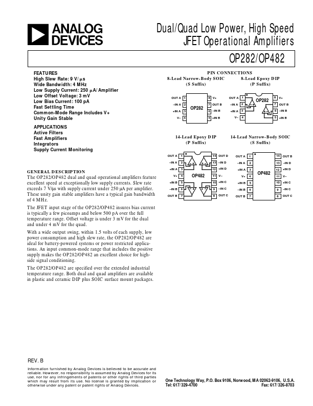 OP282 Analog Devices