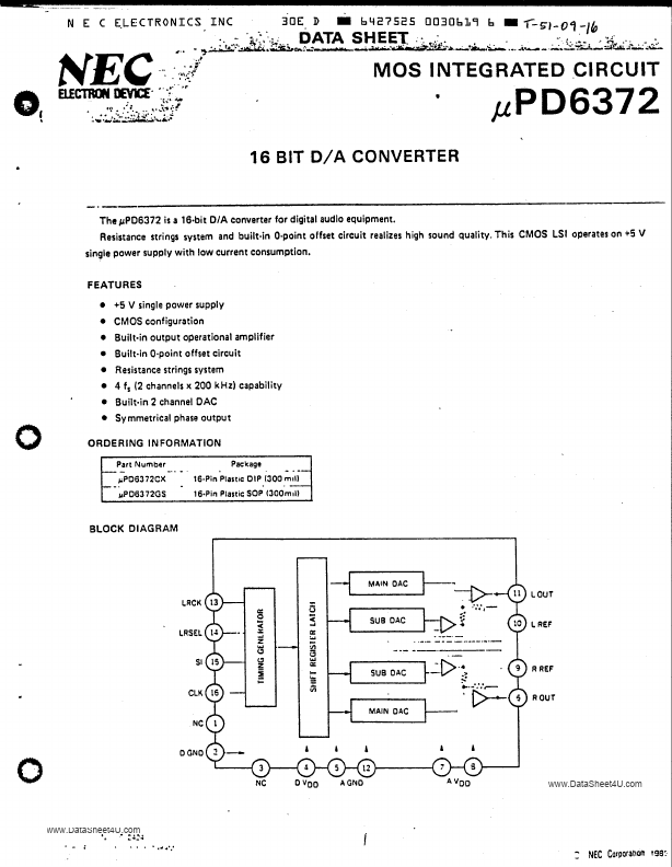 <?=UPD6372?> डेटा पत्रक पीडीएफ