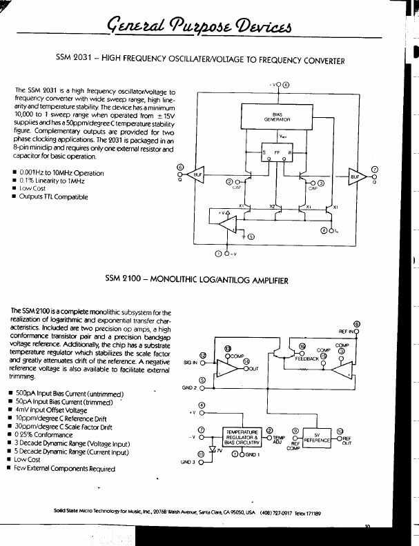 SSM2300 State Micro Technology