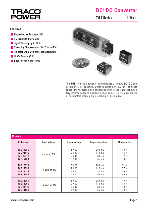 TME0512S Traco Electronic AG