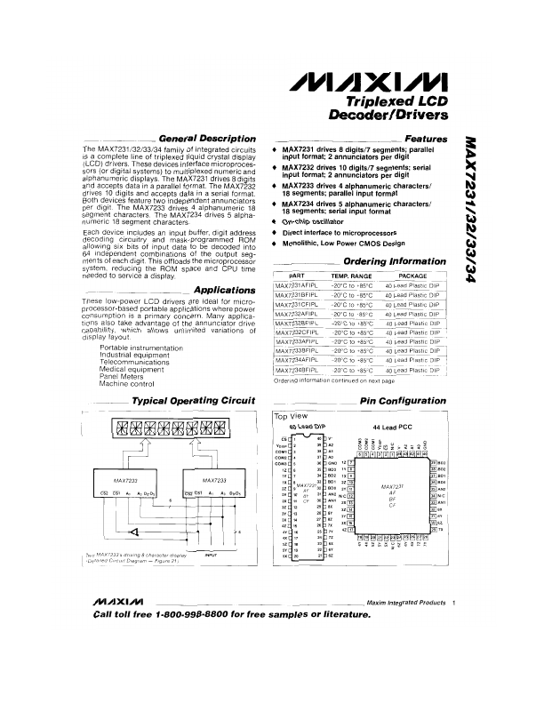 MAX7233 Maxim