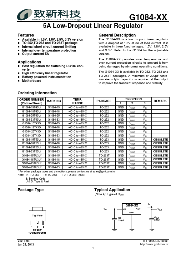 G1084-18T43D Global Mixed-mode Technology