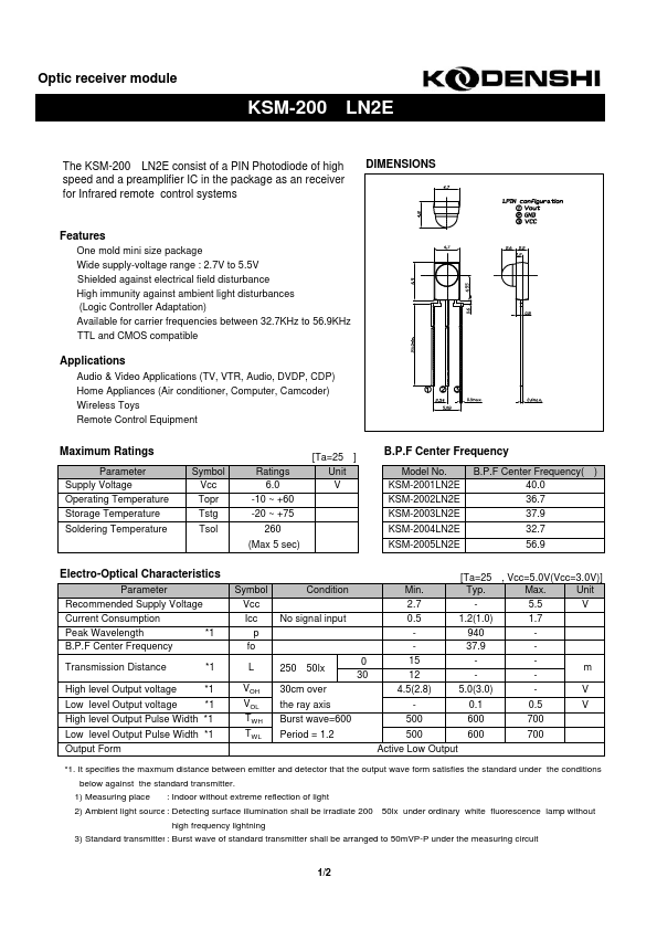 <?=KSM-2004LN2E?> डेटा पत्रक पीडीएफ