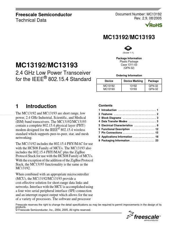 MC13192 Freescale Semiconductor
