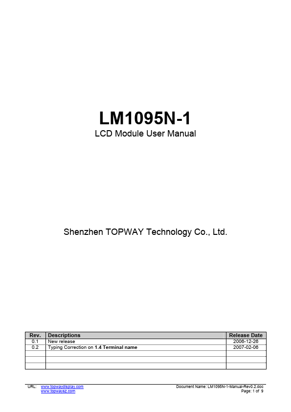 <?=LM1095N-1?> डेटा पत्रक पीडीएफ