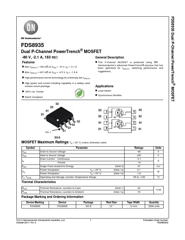 FDS8935 ON Semiconductor