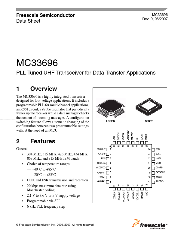MC33696 Freescale Semiconductor